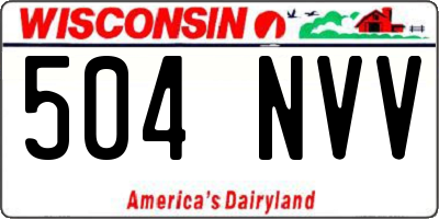 WI license plate 504NVV