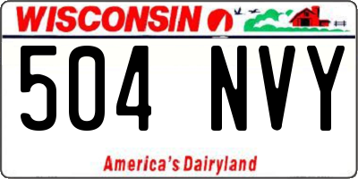 WI license plate 504NVY