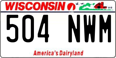 WI license plate 504NWM