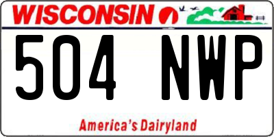 WI license plate 504NWP