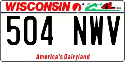 WI license plate 504NWV