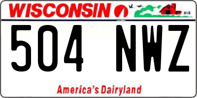 WI license plate 504NWZ