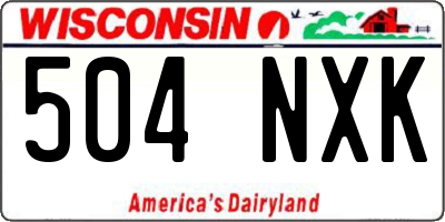 WI license plate 504NXK