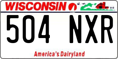 WI license plate 504NXR