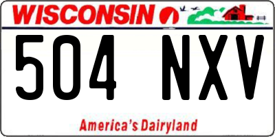 WI license plate 504NXV