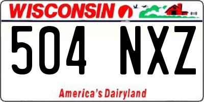 WI license plate 504NXZ