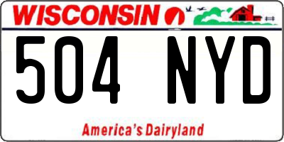 WI license plate 504NYD