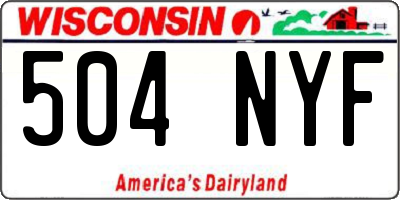 WI license plate 504NYF