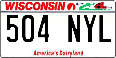 WI license plate 504NYL