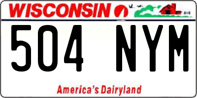 WI license plate 504NYM
