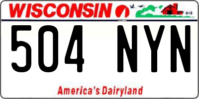 WI license plate 504NYN