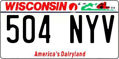 WI license plate 504NYV