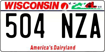 WI license plate 504NZA