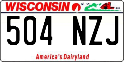 WI license plate 504NZJ