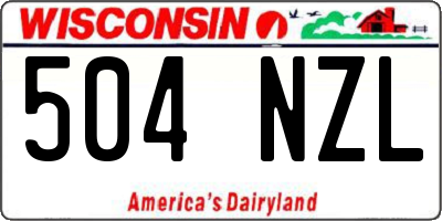 WI license plate 504NZL