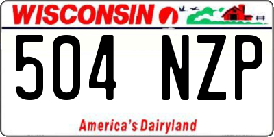 WI license plate 504NZP