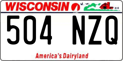 WI license plate 504NZQ