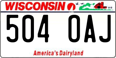 WI license plate 504OAJ
