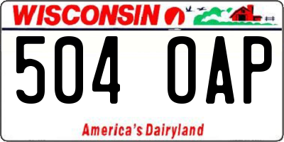 WI license plate 504OAP