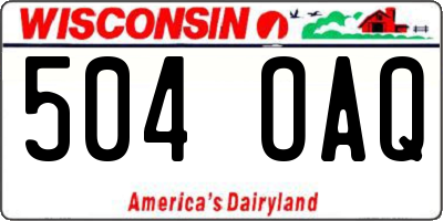 WI license plate 504OAQ