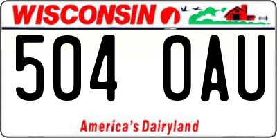 WI license plate 504OAU