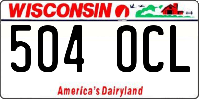 WI license plate 504OCL