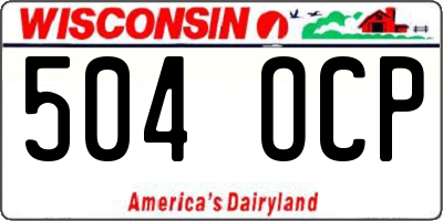 WI license plate 504OCP
