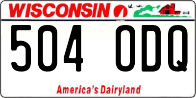 WI license plate 504ODQ