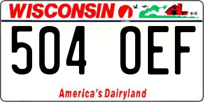 WI license plate 504OEF