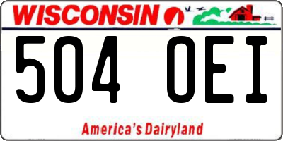 WI license plate 504OEI