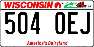 WI license plate 504OEJ