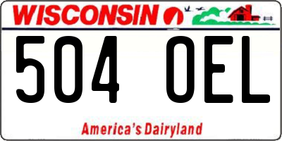 WI license plate 504OEL