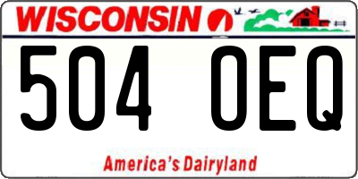 WI license plate 504OEQ