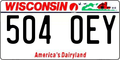 WI license plate 504OEY