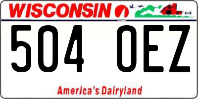 WI license plate 504OEZ