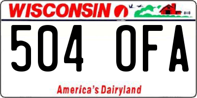 WI license plate 504OFA
