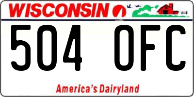 WI license plate 504OFC