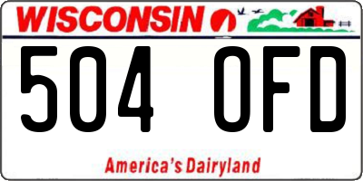 WI license plate 504OFD