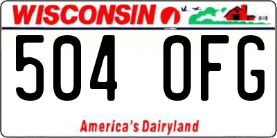 WI license plate 504OFG