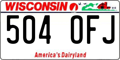 WI license plate 504OFJ