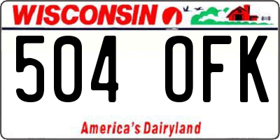 WI license plate 504OFK