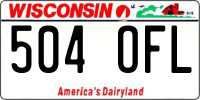 WI license plate 504OFL