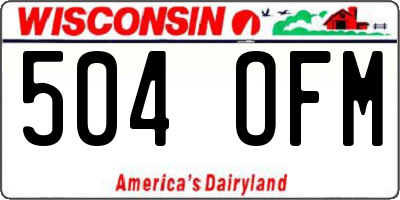 WI license plate 504OFM