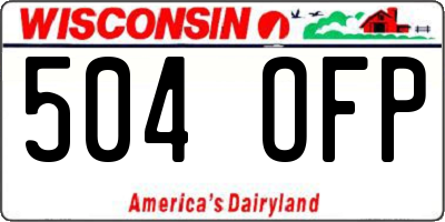 WI license plate 504OFP