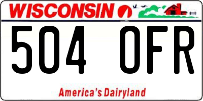 WI license plate 504OFR