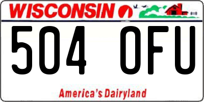 WI license plate 504OFU
