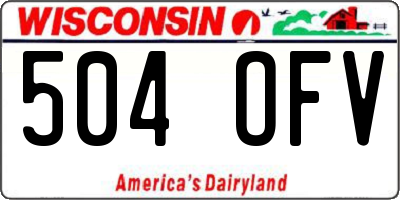 WI license plate 504OFV