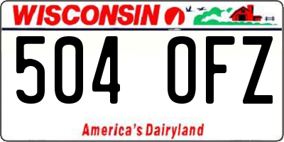 WI license plate 504OFZ