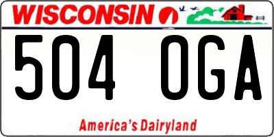 WI license plate 504OGA