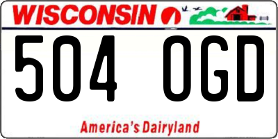 WI license plate 504OGD